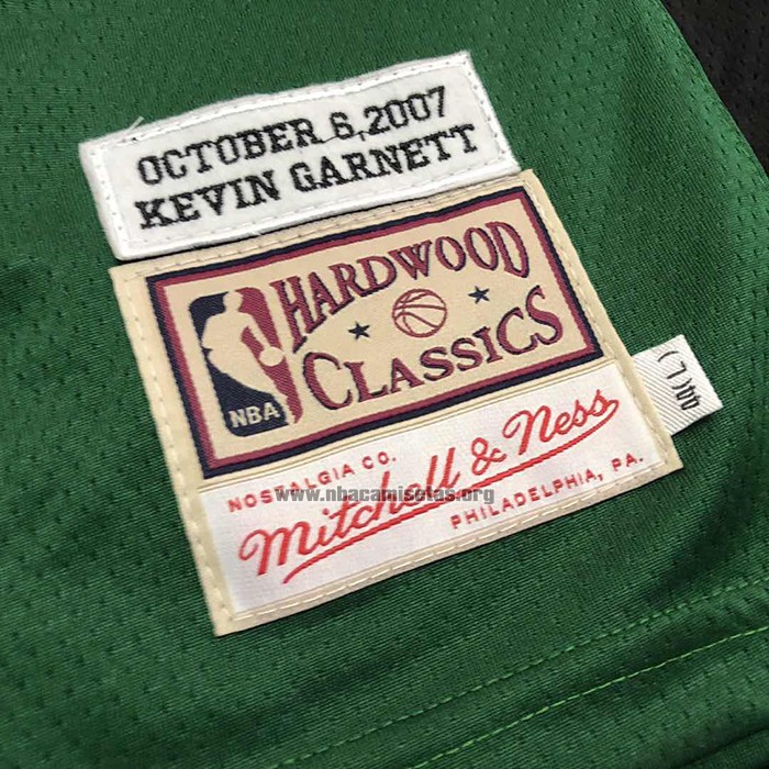 Camiseta Boston Celtics Kevin Garnett NO 5 Mitchell & Ness Verde